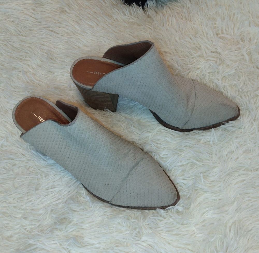 Report “Tosh” Snakeskin Embossed Mule Size 9.5 - Picture 4 of 10